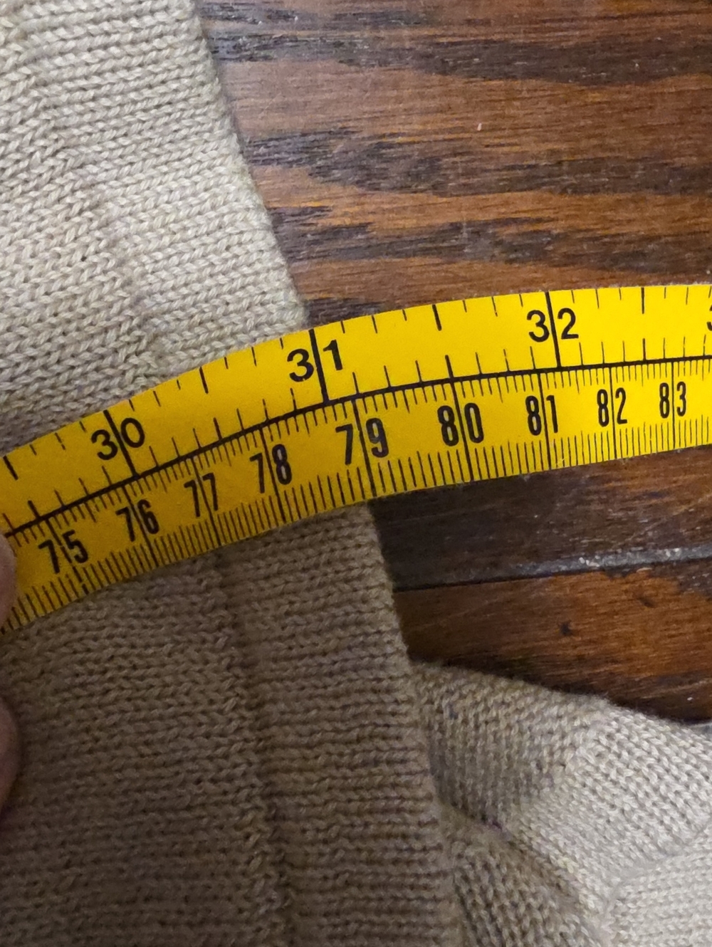 CJ Banks Taupe Open-Front Knit Cardigan with Pockets - Picture 8 of 8